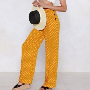 NASTYGAL Polka Dot Trousers